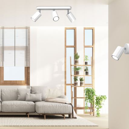 Foco BELLO 3xGU10/8W/230V branco