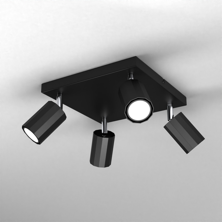 Foco BELLO 4xGU10/8W/230V preto