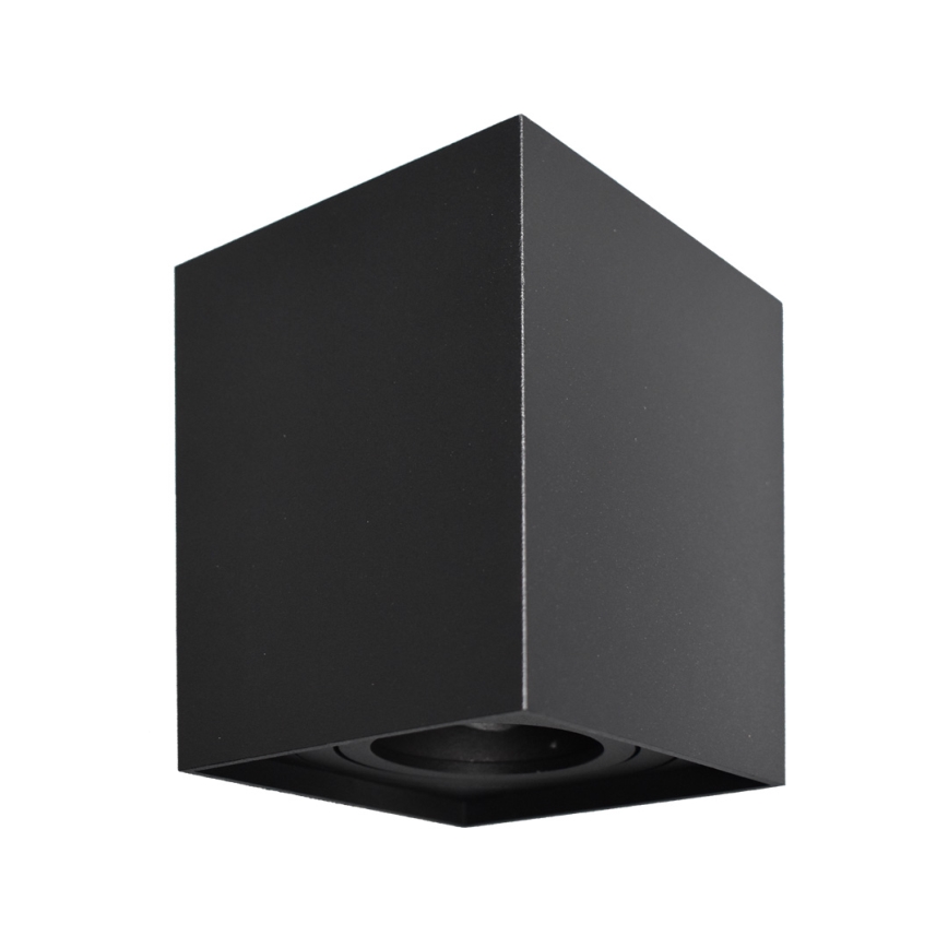 Foco BIMA 1xGU10/25W/230V quadrado preto