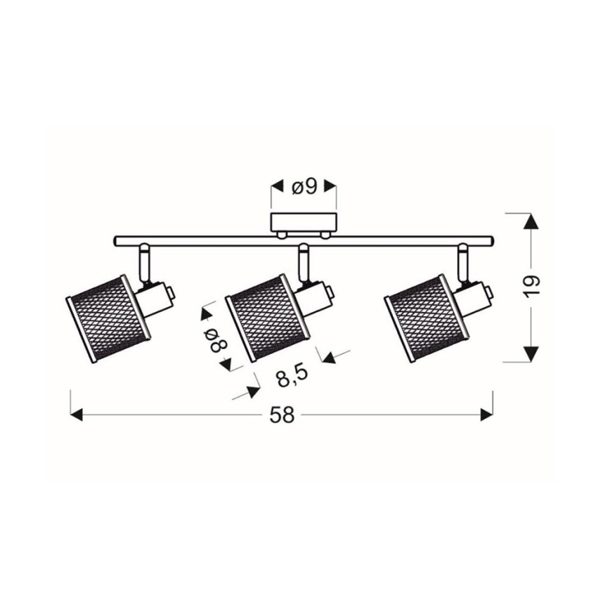 Foco CANABERA 3xE14/40W/230V