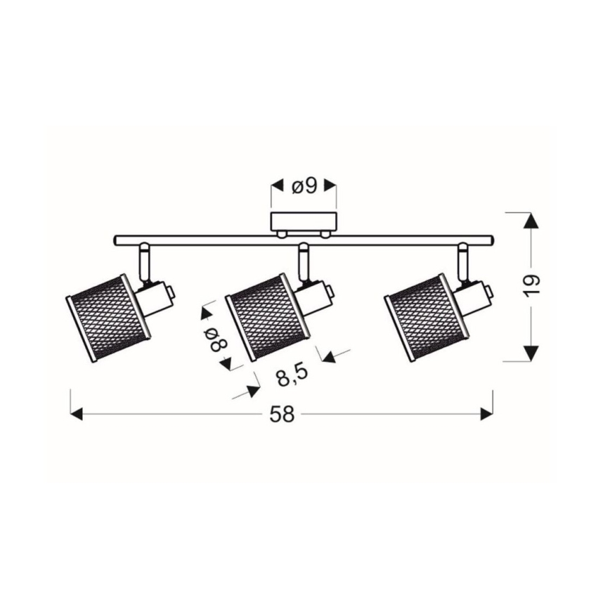 Foco CANABERA 3xE14/40W/230V