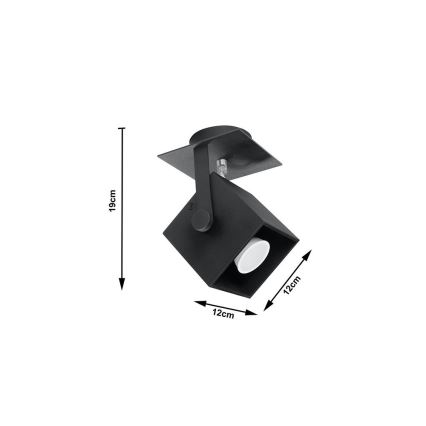 Foco CEDRA 1 1xGU10/40W/230V preto antigo