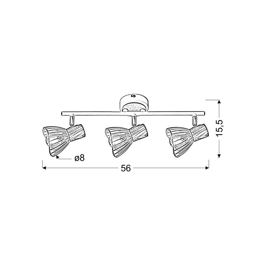 Foco CHILE 3xE14/25W/230V faia