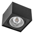 Foco CHLOE AR111 1xGU10/50W/230V angular preto