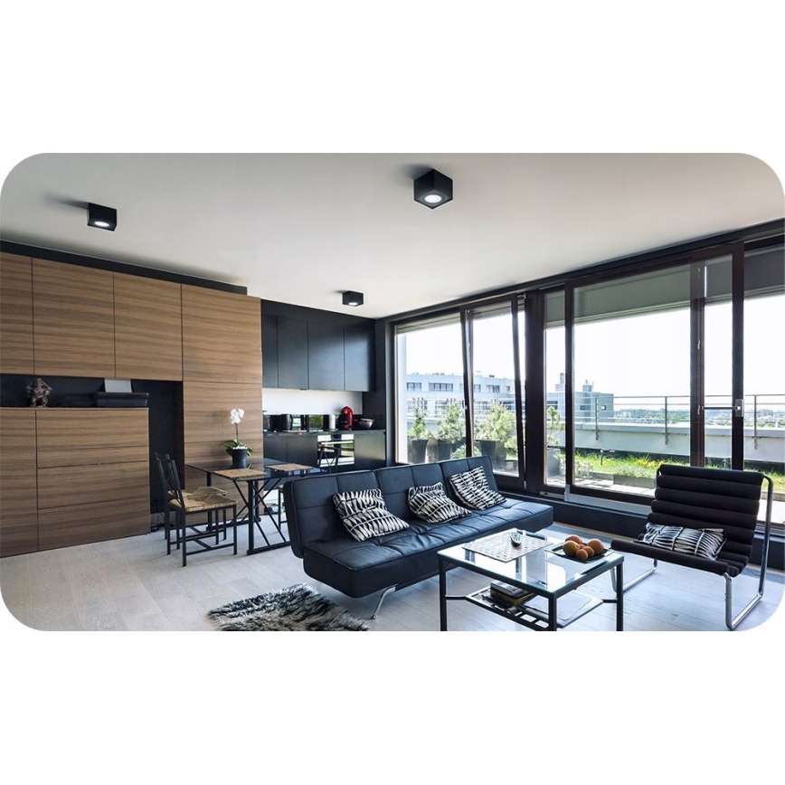 Foco CHLOE AR111 1xGU10/50W/230V angular preto