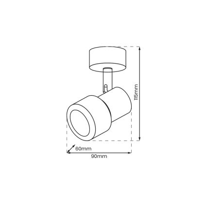 Foco CINO 1xGU10/8W/230V branco