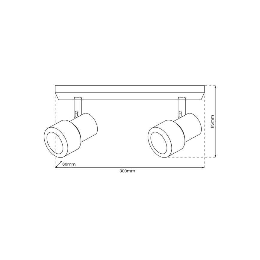 Foco CINO 2xGU10/8W/230V branco