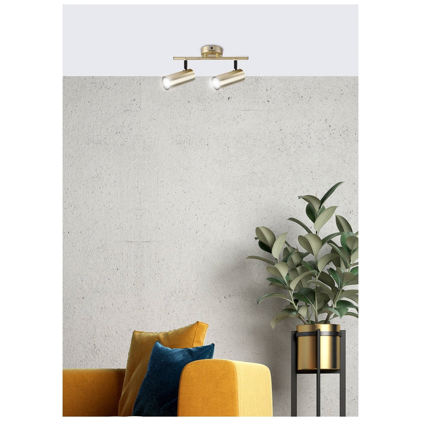 Foco COLLY 2xGU10/15W/230V dourada