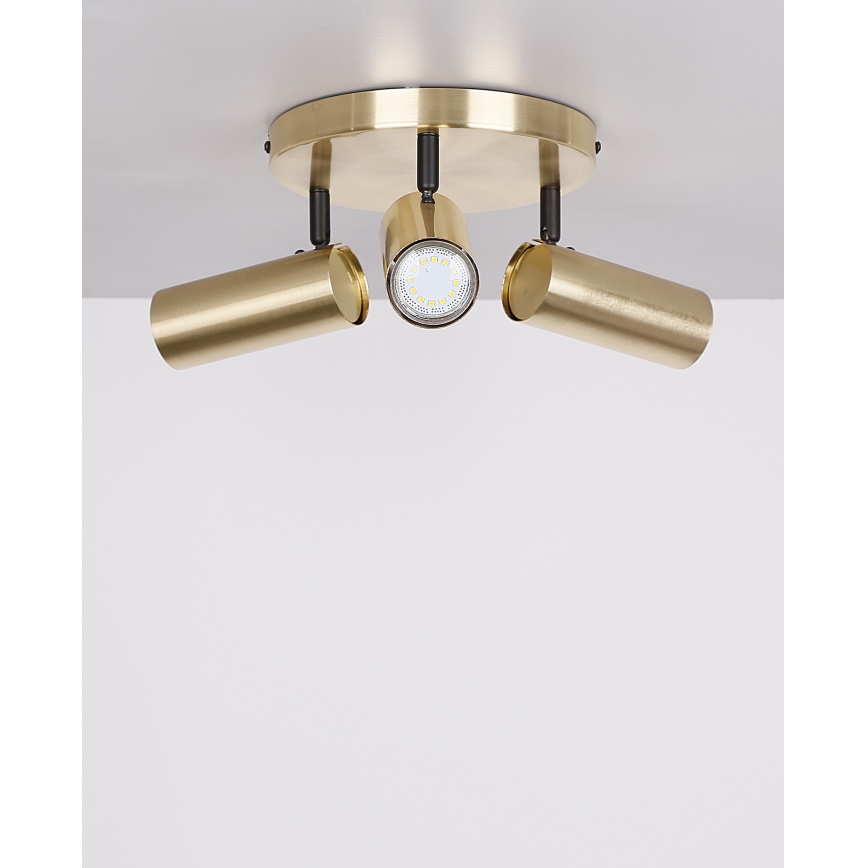 Foco COLLY 3xGU10/15W/230V dourada