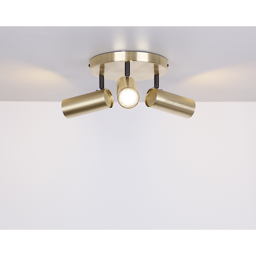 Foco COLLY 3xGU10/15W/230V dourada