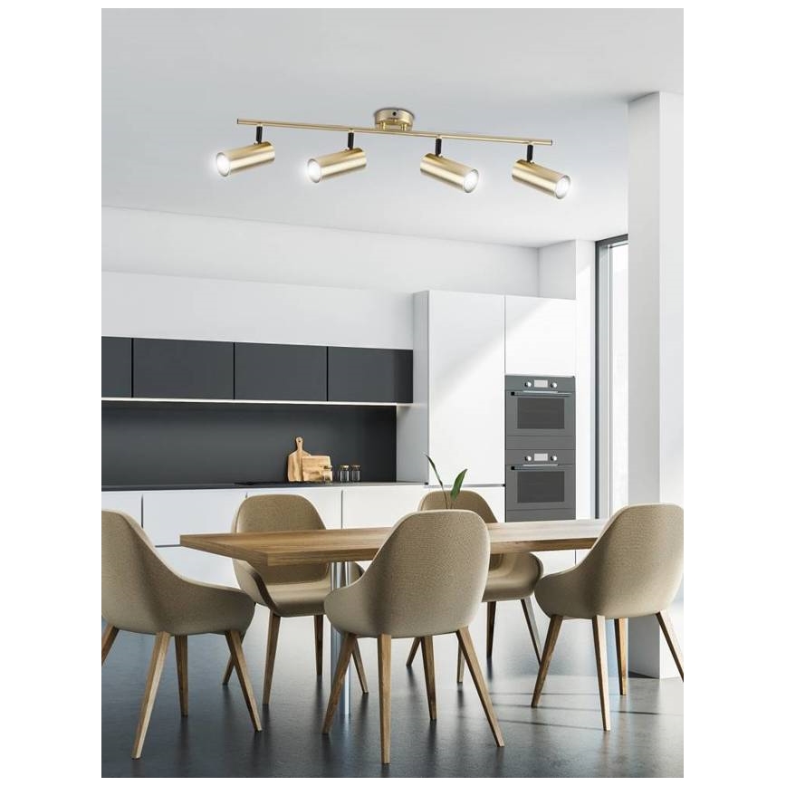 Foco COLLY 4xGU10/15W/230V dourada
