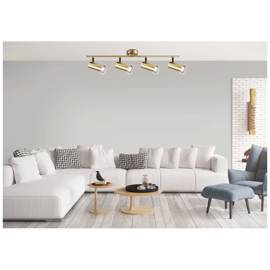 Foco COLLY 4xGU10/15W/230V dourada