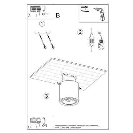 Foco CULLO 1xGU10/ES111/40W/230V