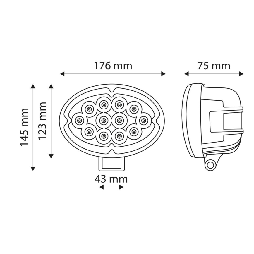Foco de automóvel LED CREE LED/36W/10-30V IP67 6000K