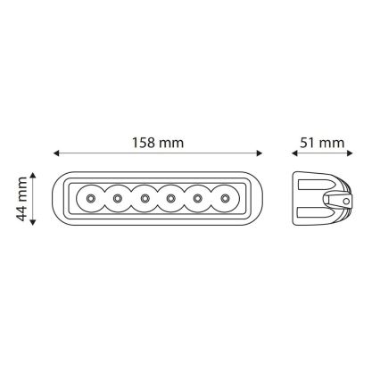Foco de automóvel LED EPISTAR LED/18W/10-30V IP67 6000K