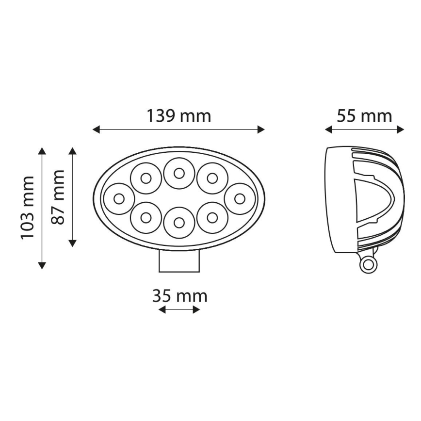 Foco de automóvel LED EPISTAR LED/24W/10-30V IP67 6000K