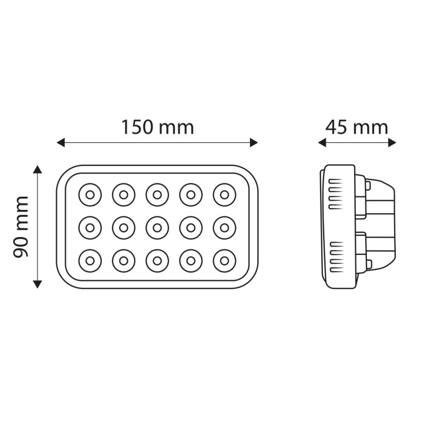 Foco de automóvel LED EPISTAR LED/45W/10-30V IP67 6000K