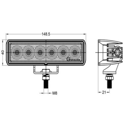 Foco de carro LED OSRAM LED/24W/10-30V IP68 5700K