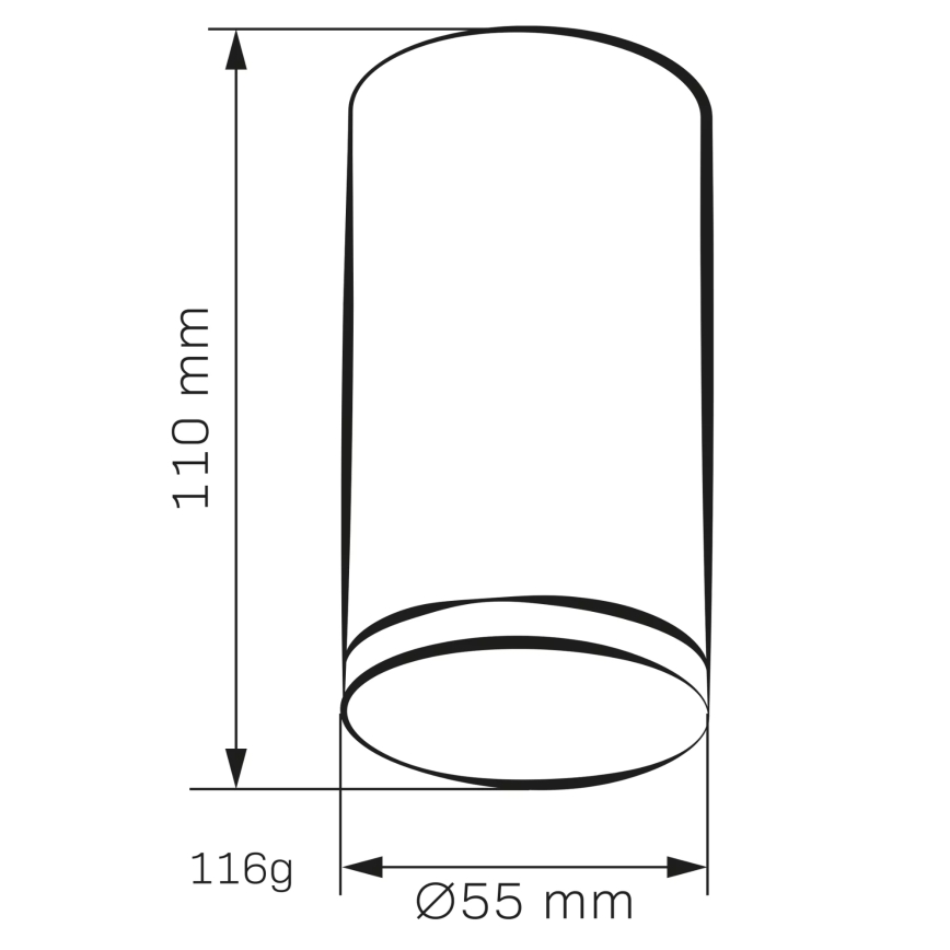 Foco de casa de banho TURYN 1xGU10/10W/230V IP44 preto