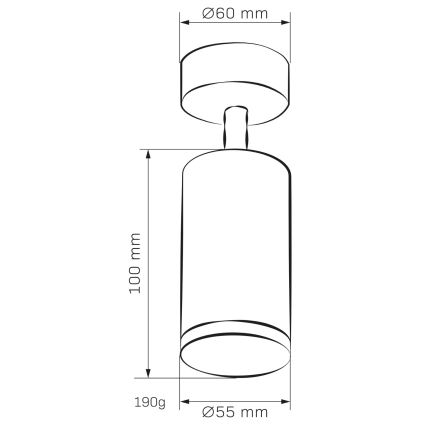 Foco de casa de banho TURYN 1xGU10/10W/230V IP44 preto