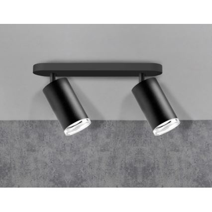 Foco de casa de banho TURYN 2xGU10/10W/230V IP44 preto