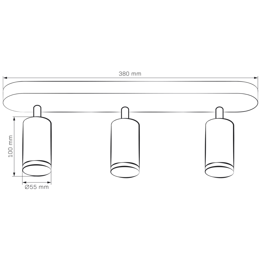 Foco de casa de banho TURYN 3xGU10/10W/230V IP44 branco