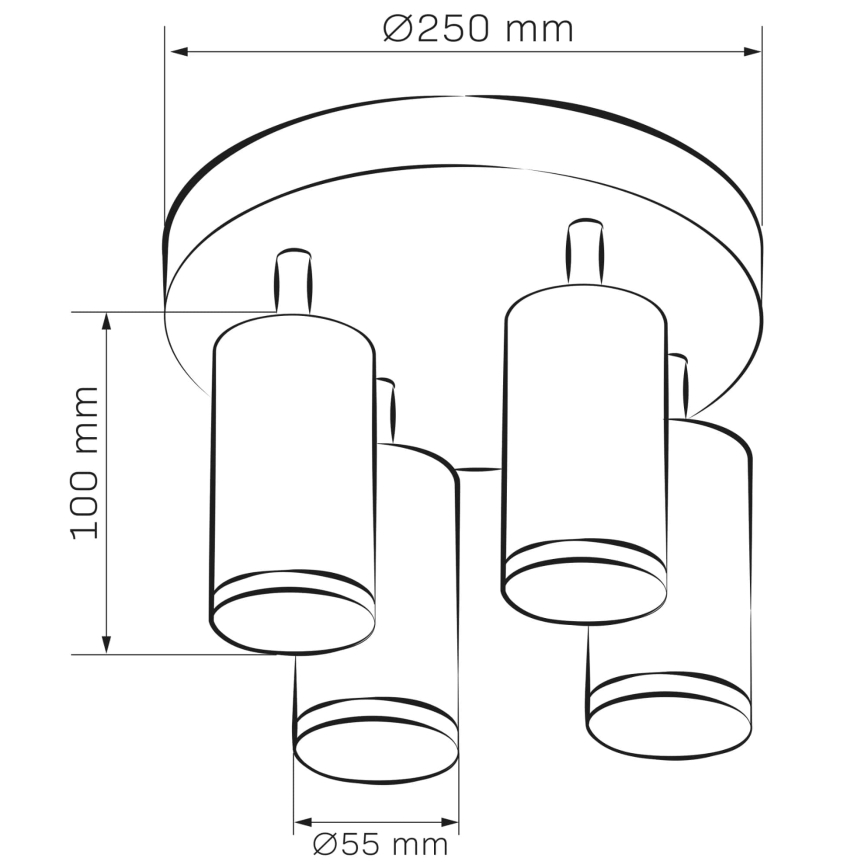Foco de casa de banho TURYN 4xGU10/10W/230V IP44 branco