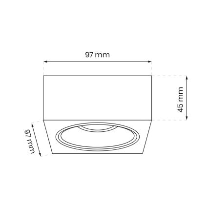 Foco de encastrar BALI 1xGU5,3/MR16/25W/12V quadrado branco
