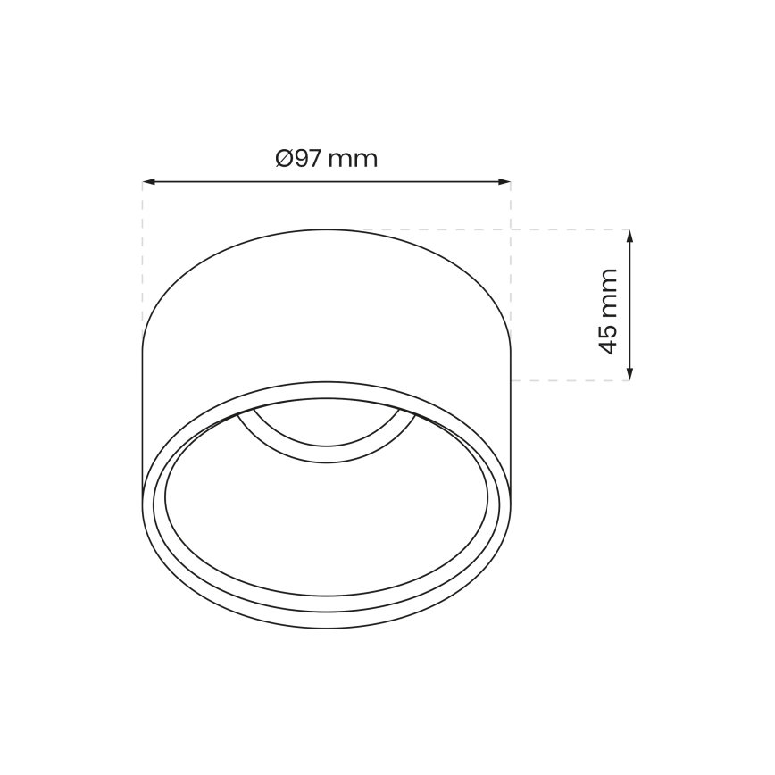 Foco de encastrar BALI 1xGU5,3/MR16/25W/12V redondo preto