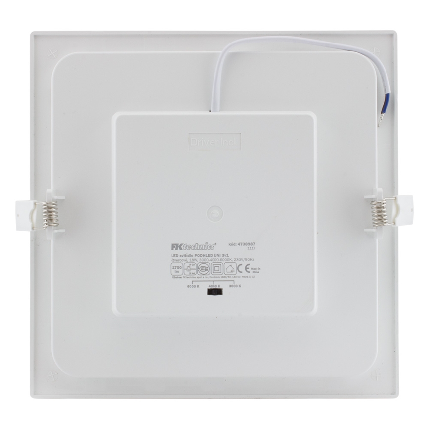 Foco de encastrar de casa de banho LED LED/18W/230V 3000/4000/6000K IP44