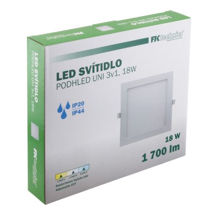 Foco de encastrar de casa de banho LED LED/18W/230V 3000/4000/6000K IP44