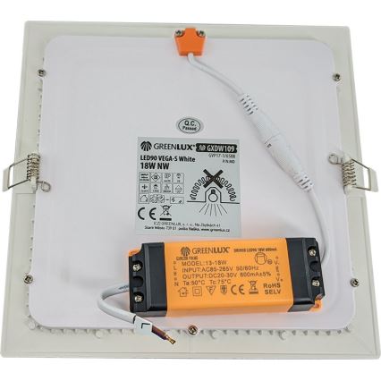 Foco de encastrar de casa de banho LED VEGA LED/18W/230V 3800K 22,5 cm IP44