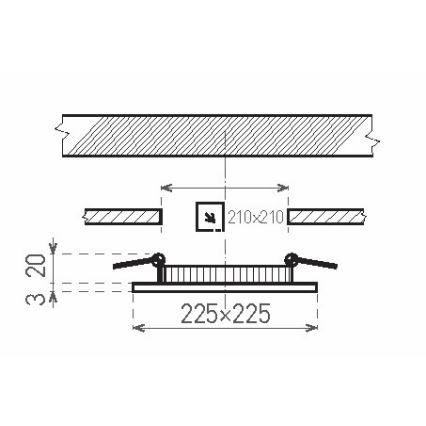 Foco de encastrar de casa de banho LED VEGA LED/18W/230V 3800K 22,5 cm IP44