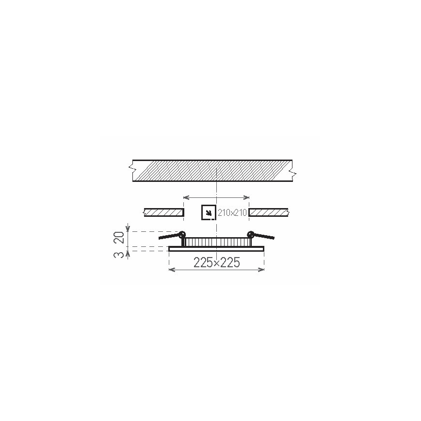 Foco de encastrar de casa de banho LED VEGA LED/18W/230V 3800K 22,5 cm IP44