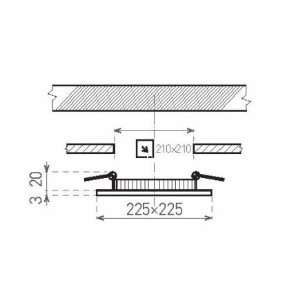 Foco de encastrar de casa de banho LED VEGA LED/18W/230V 3800K 22,5 cm IP44