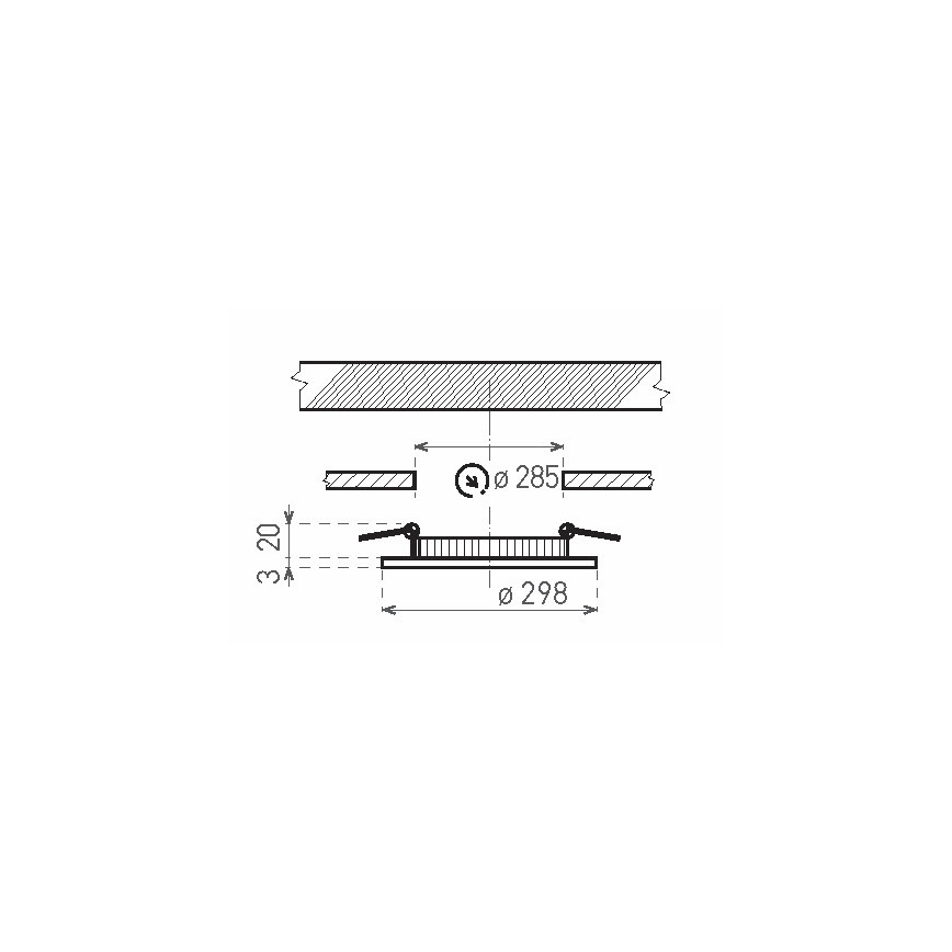 Foco de encastrar de casa de banho LED VEGA LED/24W/230V 2800K diâmetro 29,8 cm IP44