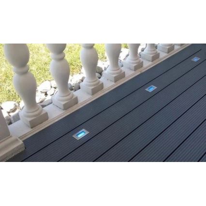 Foco de encastrar exterior LED EASY CONNECT LED/2W/230V azul IP67 retangular
