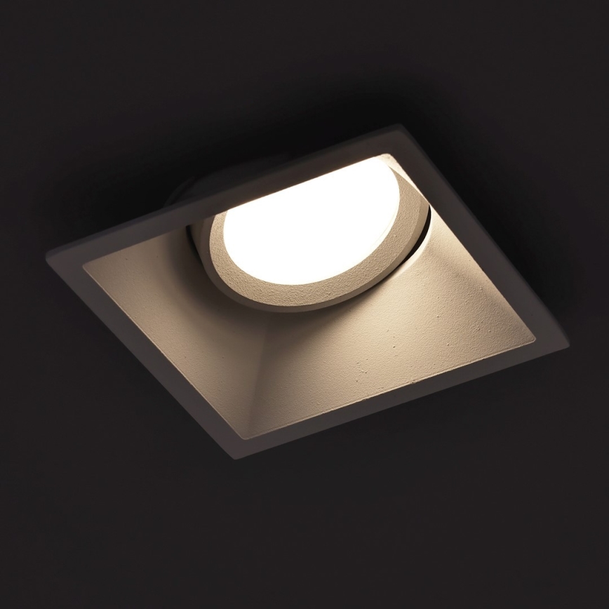 Foco de encastrar EYE 1xGU10/25W/230V quadrado branco
