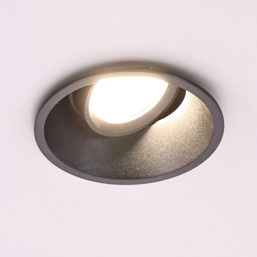 Foco de encastrar EYE 1xGU10/25W/230V redondo preto