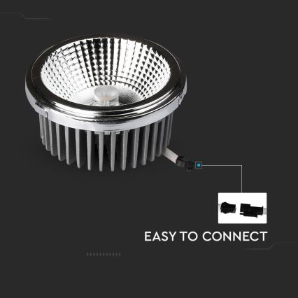 Foco de encastrar LED/20W/230V 4000K 40°/20° diâmetro 11 cm cromado brilhante