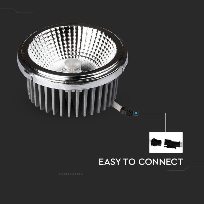Foco de encastrar LED/20W/230V 4000K 40°/20° diâmetro 11 cm cromado brilhante