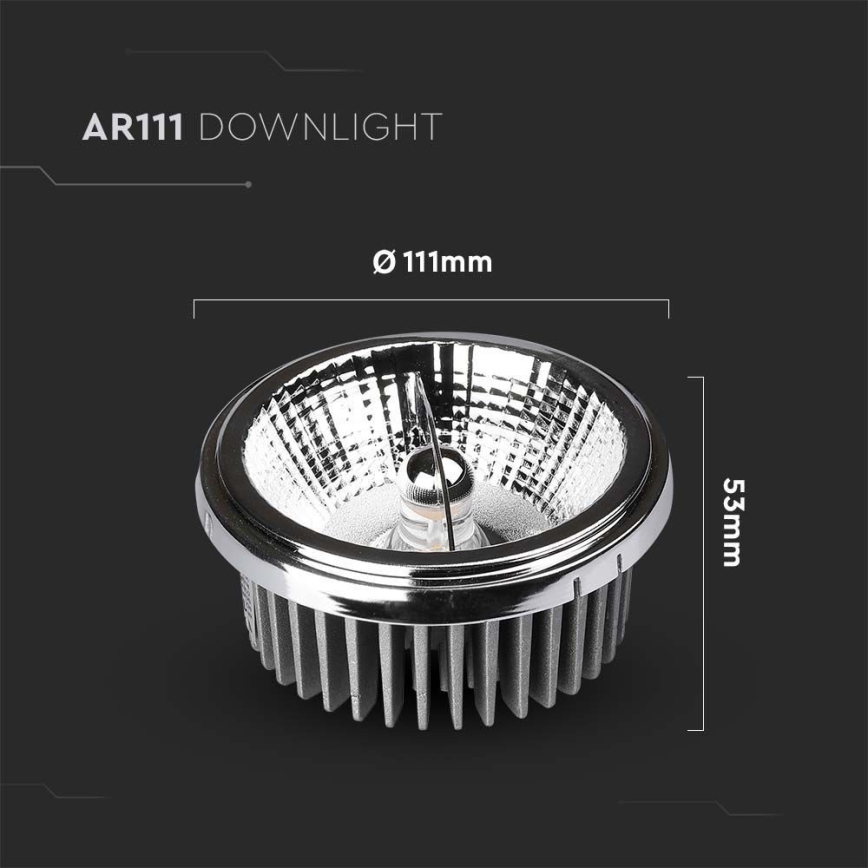 Foco de encastrar LED/20W/230V 4000K 40°/20° diâmetro 11 cm cromado brilhante