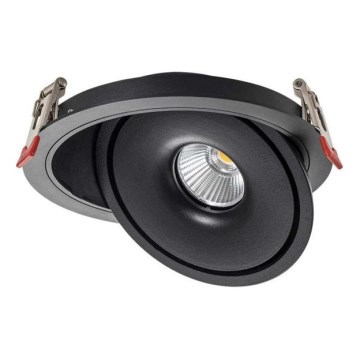 Foco de encastrar LED/28W/230V 3000/4000/6400K diâmetro 20 cm preto
