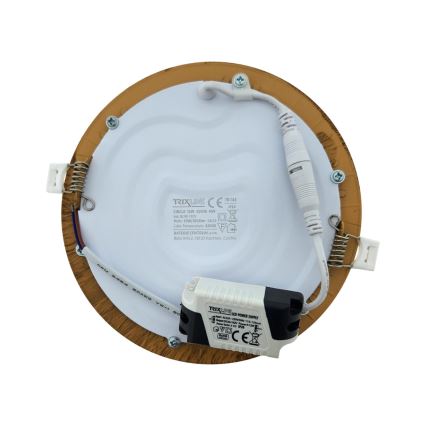 Foco de encastrar LED CIRCLE LED/12W/230V 4200K diâmetro 16,7 cm castanho
