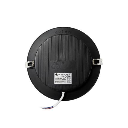 Foco de encastrar LED CIRCLE LED/18W/230V 4000K diâmetro 22 cm preto