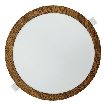 Foco de encastrar LED CIRCLE LED/24W/230V 4200K diâmetro 29,6 cm castanho