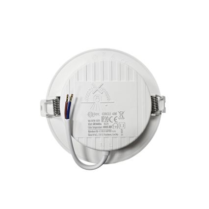 Foco de encastrar LED CIRCLE LED/6W/230V 4000K diâmetro 12 cm branco