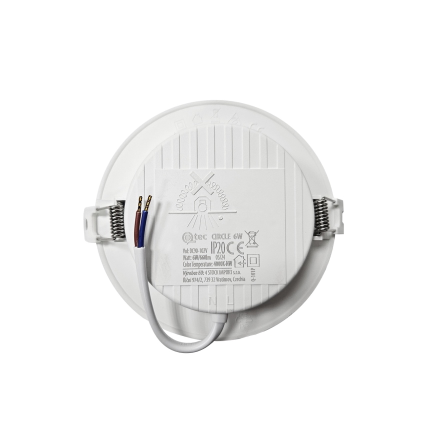 Foco de encastrar LED CIRCLE LED/6W/230V 4000K diâmetro 12 cm branco