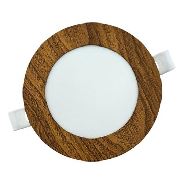 Foco de encastrar LED CIRCLE LED/6W/230V 4200K diâmetro 11,8 cm castanho