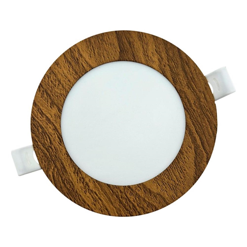 Foco de encastrar LED CIRCLE LED/6W/230V 4200K diâmetro 11,8 cm castanho